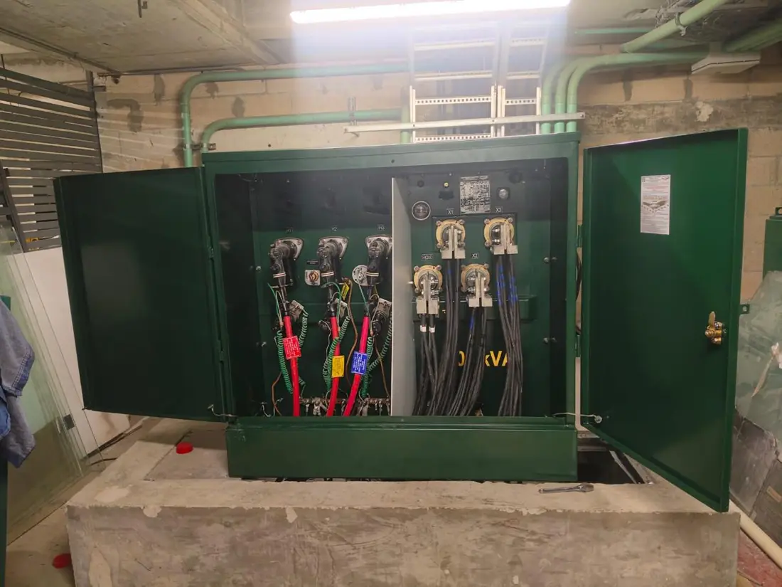 Conexion de transformador pedestal